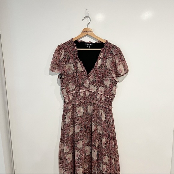 Morris & Co PAIGE Holland Printed Silk Midi Dress - Picture 4 of 10